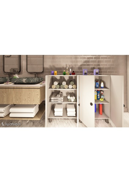 Atlas Çok Amaçlı Mutfak Banyo Ayakkabılık Dolabı 137 cm