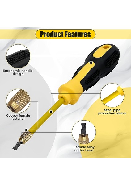 Derz Sökme Aleti 2'si 1 Arada (Karbür Alaşımlı Kafa), Derz Sökücü, Kalafat Temizleme Aleti, Derz Temizleme Aleti, Kazıyıcı (Yurt Dışından) indirimleri