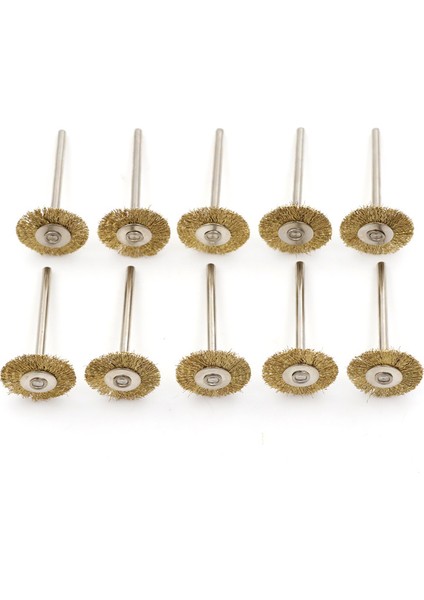 10 Adet 22MM Pirinç Tel Çark Fırçaları Kalıp Öğütücü Için Parlatma Aracı Güç Döner (Yurt Dışından)