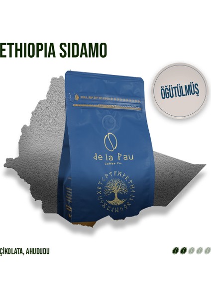 Ethiopia Sidamo Öğütülmüş Paket Filtre Kahve 250 gr
