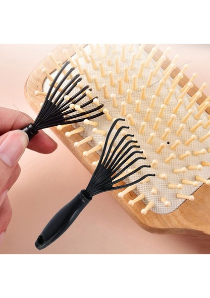 2 Adet Saç Tarağı ve Fırça Temizleme Sökücü Gömülü Sap Aracı Temizleyici Saç Tarağı (Yurt Dışından)