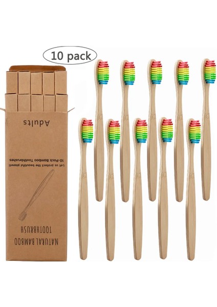 10 Adet/takım Ahşap Doğal Bambu Diş Fırçası Özelleştirmek Diş Fırçaları Capitellum Fiber Kıl Diş Fırçası Çevre Dostu Ağız Bakımı (Yurt Dışından)