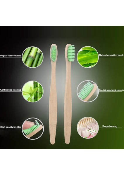 10 Adet/takım Ahşap Doğal Bambu Diş Fırçası Özelleştirmek Diş Fırçaları Capitellum Fiber Kıl Diş Fırçası Çevre Dostu Ağız Bakımı (Yurt Dışından)