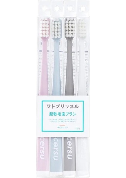 4 Parça Süper Sert Diş Fırçası Ekstra Sert Büyük Fırça Kafası Yetişkin Diş Fırçası Manuel Diş Fırçası Firma Diş Fırçası (Yurt Dışından)