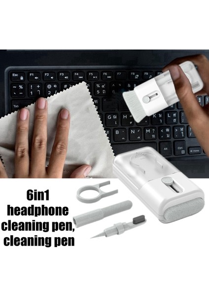 In 1 Kulakiçi Temizleme Kalemi Akıllı Telefon Temizleyici Seti Fırça ile Toz Temizleme Temizleme Fırçası Seti Klavyeler Için Kulaklık (Yurt Dışından) modelleri