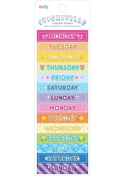Ooly Stickiville Çıkartmalar - Days Of The Week