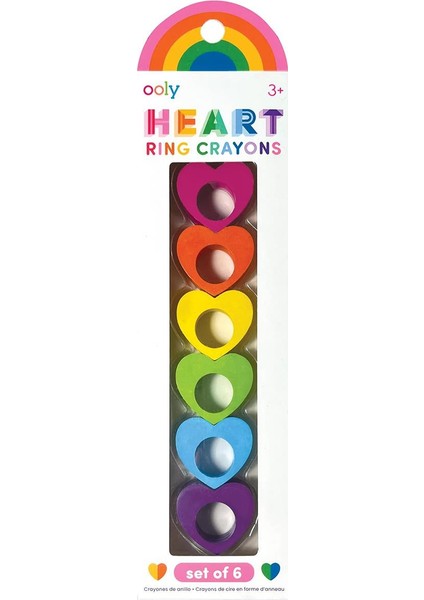 Klasik Ooly Heart Ring 6’lı Mum Boya