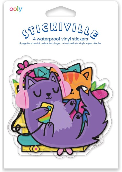 Ooly Stickiville Vinil Çıkartmalar - Silly Kitties