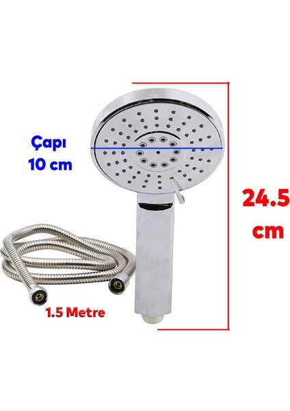 Duş Seti Spiral Fişkiye Banyo Duş Başlığı Set Fiskiyesi Telefonu Fonksiyonlu Klasik Başlık Metal Hortum fiyatları