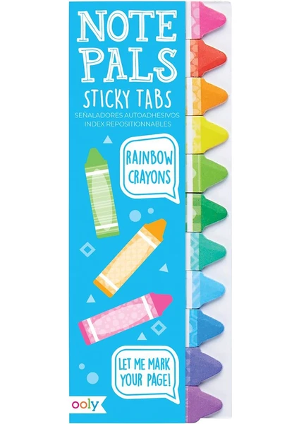 Ooly Note Pals Yapışkanlı Etiket Seti - Rainbow Crayons