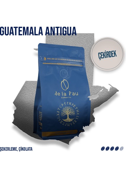 Guatemala Antigua Kavrulmuş Paket Çekirdek Kahve 250 gr