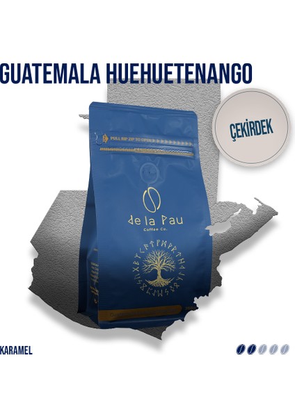 Guatemala Huehuetenango Kavrulmuş Paket Çekirdek Kahve 250 gr