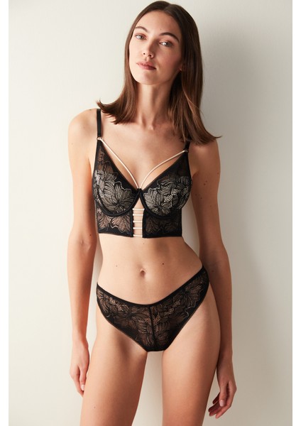 Splendid Strappy Siyah Büstiyer