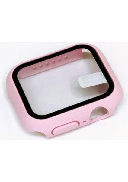 Apple Için Temperli Cam + Kapak Izle Vaka 44MM Ekran Koruyucu Apple Izle Aksesuarları