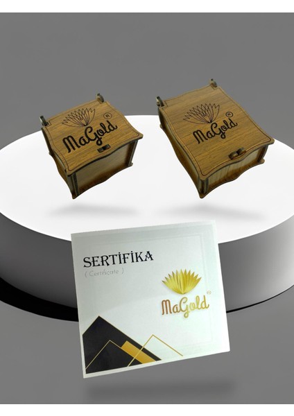 Lotus Çiçeği Tragus Küpe 14 Ayar Altın
