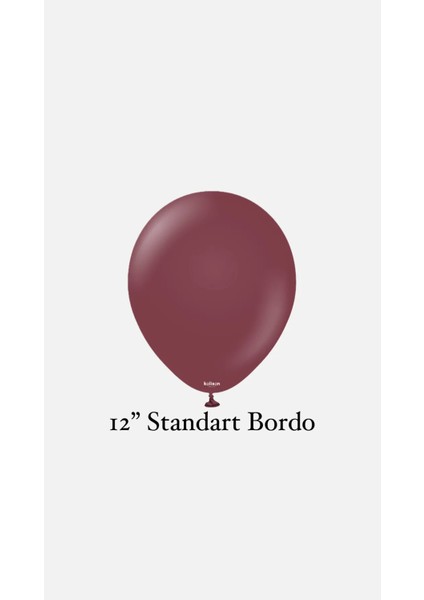 Bordo Renk 10'lu Balon Seti