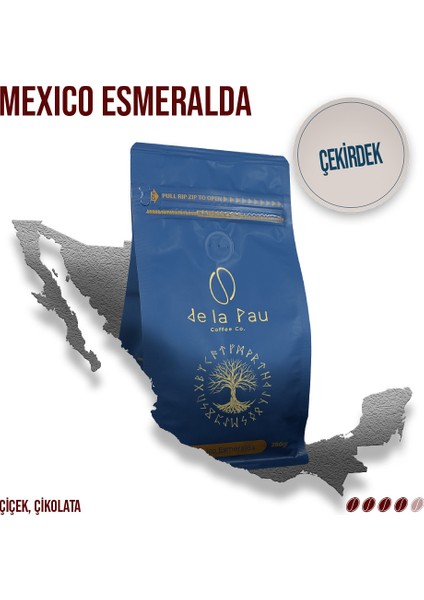 Mexico Esmeralda Kavrulmuş Paket Çekirdek Kahve 250 gr