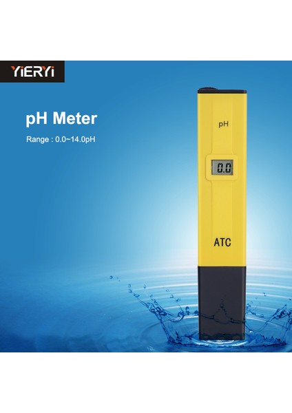 Yıeryı Taşınabilir Atc Ph Ölçer 0 ~ 14 Aralığı Dijital Su Kalitesi Asitlik Test Cihazı Yüksek Hassasiyetli Probe Test Kalemi Havuz Akvaryum Laboratuvarı (Yurt Dışından)