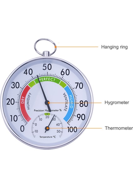 Yieryi Kapalı Açık Termohigrometre Sıcaklık Ölçer Kalitesi Büyük Yuvarlak Termohigrometre Hava Istasyonu Sıcaklık Monitörü 10 cm Renkli Tip (Yurt Dışından) modelleri