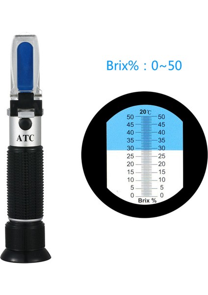 Yieryi 0-50% Brix Refraktometre El Şeker Ölçer Yüksek Hassasiyetli Brix Ölçer (Yurt Dışından)