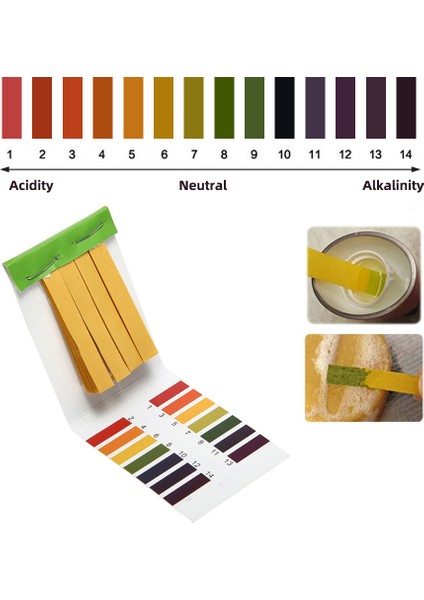 Yıeryı 1-14 Turnusol Test Cihazı Ph Göstergesi Test Şeritleri Ph Test Kağıdı (Yurt Dışından)