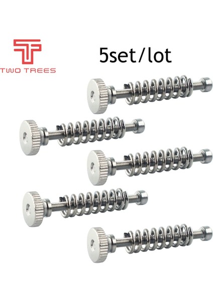 5 Adet 3D Tesviye Bileşenleri M3 Vida Tesviye Yayı Tesviye Topuzu Paketi 3D Isıtma Yatağı Parçaları (Yurt Dışından) fiyatları