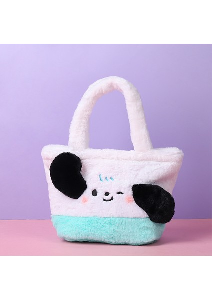 Meng Meng Peluş Üç Boyutlu El Çantası Kış Açık Omuz Crossbody Çanta Öğrenci Bayan Çantası El Çantası (Yurt Dışından)