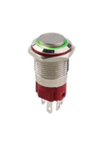 16MM 19MM 22MM Metal Basmalı Düğme Anahtarı Halkası LED 250 V 5A Kendinden Kilitli Sıfırlama Anlık Mandallama Su Geçirmez (Yurt Dışından) modelleri