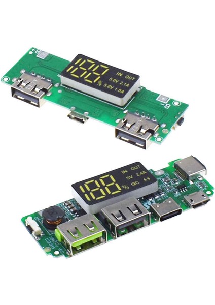 LED Çift USB 5V 2.4A 2A 1A Mikro/tip-C USB 18650 Şarj Modülü Lityum Pil Şarj Cihazı Kurulu Devre Koruması (Yurt Dışından)