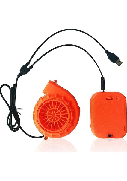 Şişme Dinozor Kostümü Çocuklar-2 x Şişme Yedek Fan Üfleyici 2 x Pil Kutusu. 2 x Yaklaşık 39 Inç Güç Kablosu (Usb Fişi ve DC5525 Fişi Ile)-Turuncu (Yurt Dışından)