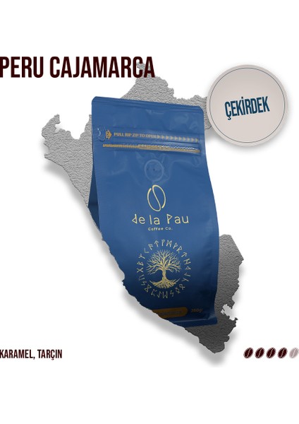 Peru Cajamaraca Kavrulmuş Paket Çekirdek Kahve 250 gr