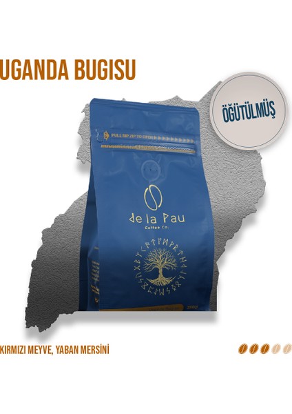 Uganda Bugisu Öğütülmüş Paket Filtre Kahve 250 gr