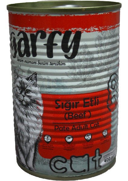 Sığır Etli Yetişkin Kedi Konserve 400 gr x 6 Adet