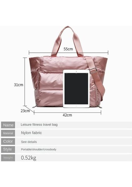 Seyahat Bagaj Kadın Çantası, Naylon Büyük Kapasiteli Kuru Islak Ayırma Su Geçirmez Taşınabilir Omuz Spor Çantası (Yurt Dışından) fiyatları