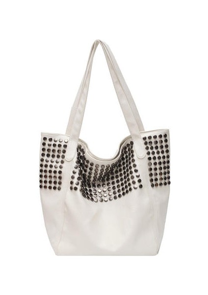 Kadın Omuz Çantası, Çivili Büyük Kapasiteli Tote Seyahat Çantası (Yurt Dışından)