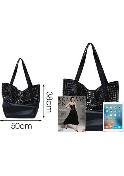 Kadın Omuz Çantası, Çivili Büyük Kapasiteli Tote Seyahat Çantası (Yurt Dışından) fiyatları