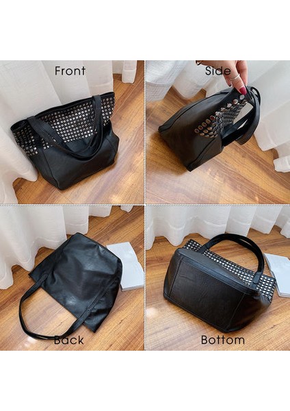 Kadın Omuz Çantası, Çivili Büyük Kapasiteli Tote Seyahat Çantası (Yurt Dışından) fırsatları