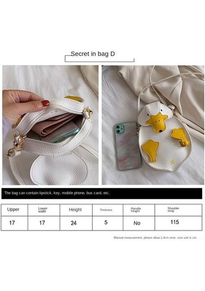 Kızlar Messenger Çanta, Sevimli Karikatür Ördek Omuz Çantası Mini Çanta (Yurt Dışından)