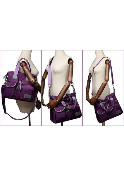 Kadın Omuz Crossbody Çantası, Su Geçirmez Naylon Büyük Kapasiteli Tote (Yurt Dışından)