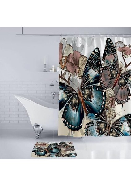 Özel Kelebek Baskı Klozet Kapak Yuvarlak Mat 4 Parça Set Isıtıcı Yumuşak Banyo Halı Banyosu Tuvalet Aksesuarları Seti | Banyo Aksesuarları Setleri (Yurt Dışından) modelleri