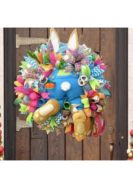 Paskalya Tavşan Çelenk Dekor Ön Kapı Için, Paskalya Hırsızı Bunny Bunny Kulakları, Tavşan Çelenk Duvar Dekor Paskalya Dekorasyon | Çelenkler ve Amp;çelenk (Yurt Dışından) fiyatları