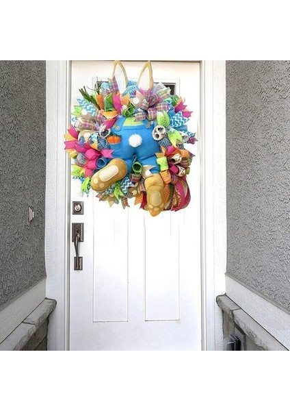 Paskalya Tavşan Çelenk Dekor Ön Kapı Için, Paskalya Hırsızı Bunny Bunny Kulakları, Tavşan Çelenk Duvar Dekor Paskalya Dekorasyon | Çelenkler ve Amp;çelenk (Yurt Dışından) fırsatları