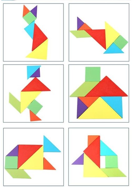 Yapı Taşları Manyetik Tangram Bulmaca Oyuncaklar Çocuklar Için Ahşap Yaratıcı Kitap Manyetik Tangram Eğitim Bulmaca Oyunu Kid Hediye | Manyetik (Yurt Dışından)