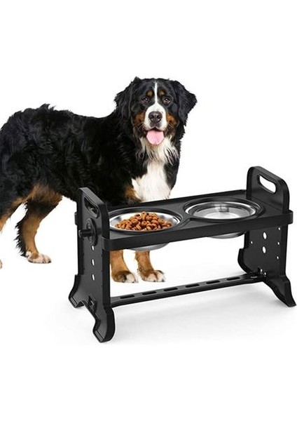 Kaymaz Yükseltilmiş Çift Köpek Kaseleri Ayarlanabilir Yükseklik Pet Besleme Çanak Besleyici | Köpek Beslemesi (Yurt Dışından) fiyatları