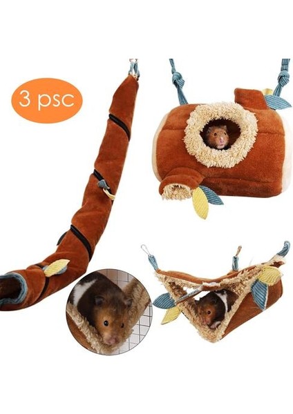 3 Adet Hamster Hamak Asılı Polar Yatak Oyna Tünel Kafes Aksesuarları Küçük Evcil Hayvanlar Için Uygun Hamster Fareler Kirpi Gine Pig | Kafesler (Yurt Dışından) fiyatları