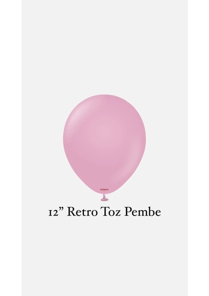 Toz Pembe Renkli 10'lu Balon Seti, Pembe Renk 10'lu Balon