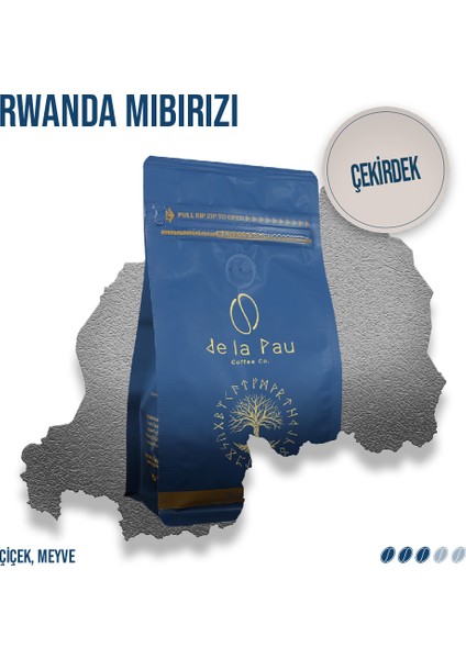 Riwanda Mibirizi Kavrulmuş Paket Çekirdek Kahve 250 gr