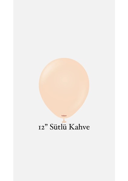 Sütlü Kahve Renkli 10'lu Balon Seti, Pembe Renk 10'lu Balon