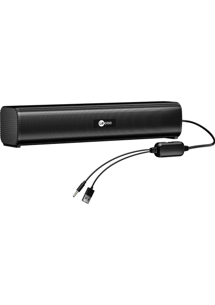 Lenovo Lecoo DS107 Kablolu Usb/aux Stereo 6W Soundbar Taşınabilir Hoparlör Siyah