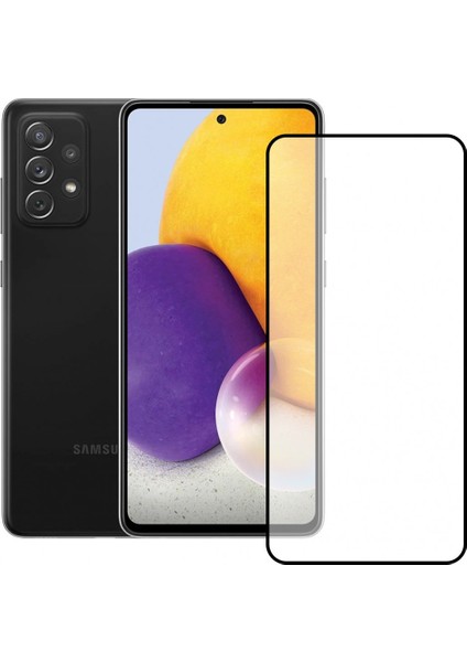 Samsung A72 Tam Kaplayan Kırılmaz Cam Koruyucu 5d 9d Siyah